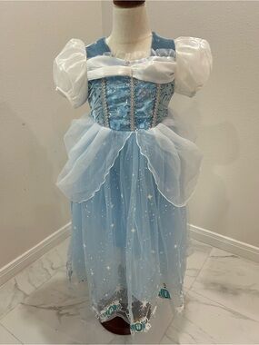 Cinderella Princess Inspired Kids Light Blue Dress, Size 6/7